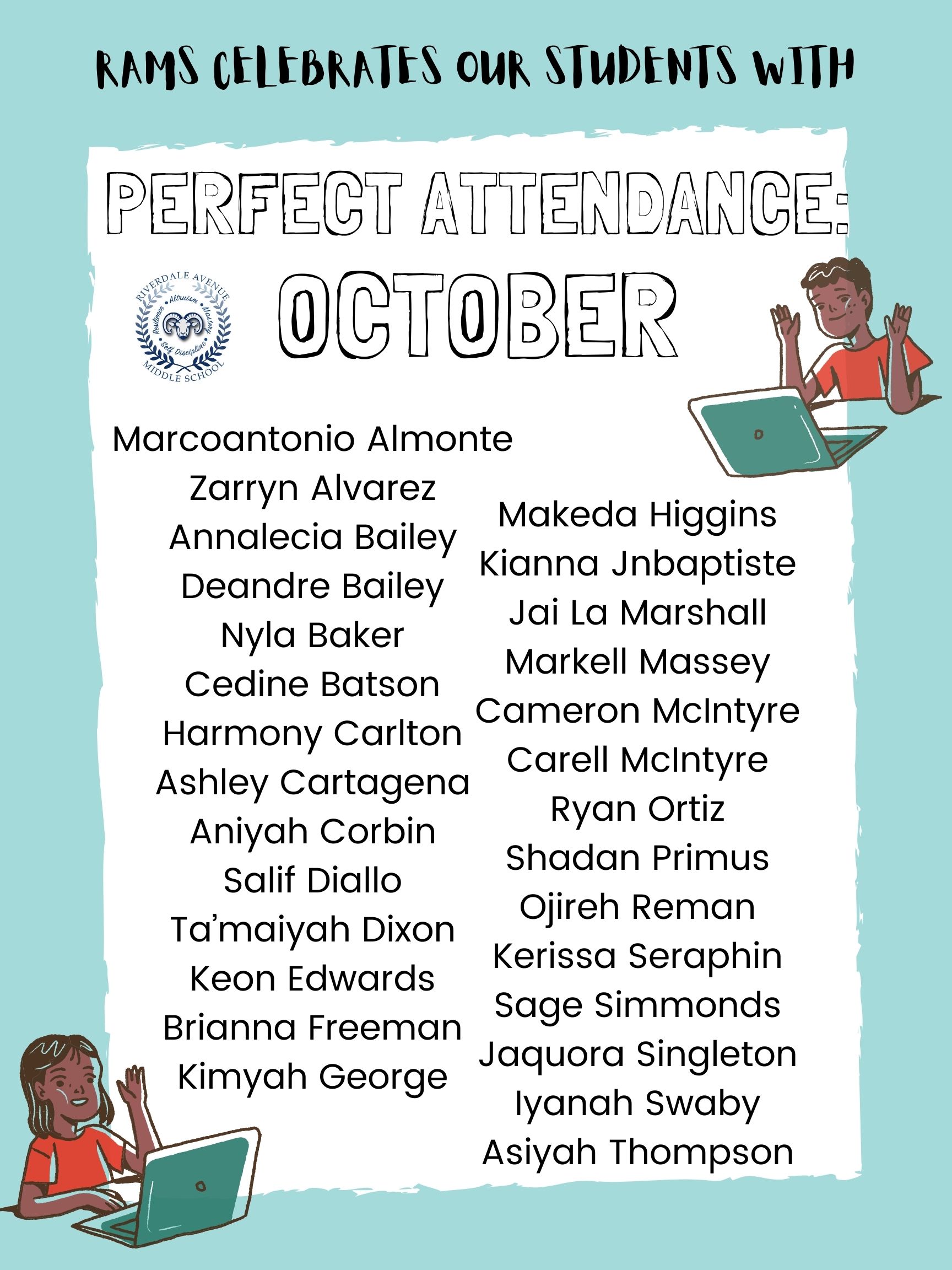 Perfect Attendance October